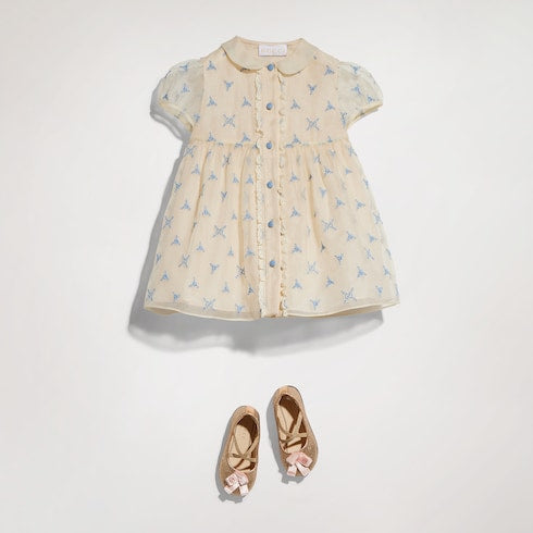 Baby embroidered silk dress