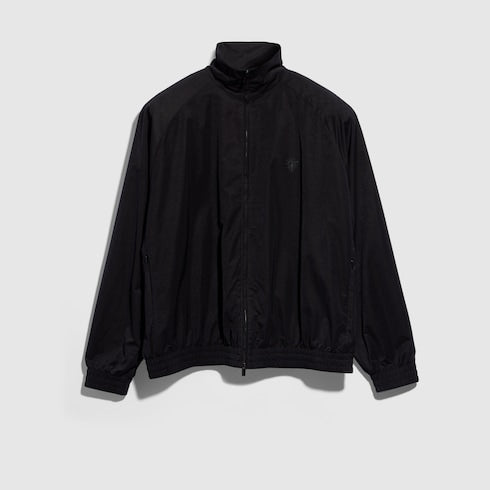 Soft technical twill zip jacket
