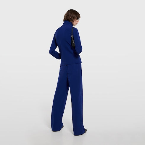 Stretch nylon gabardine zip jacket