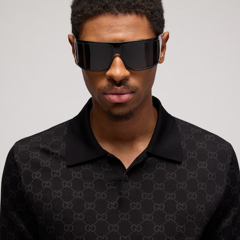 Viscose GG jacquard polo shirt