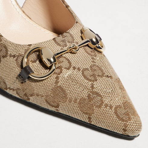 Women's slingback pump with Horsebit