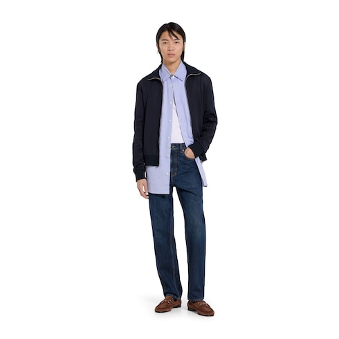 Slim fit cotton denim pant