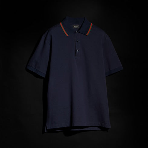 Cotton jersey piquet polo shirt