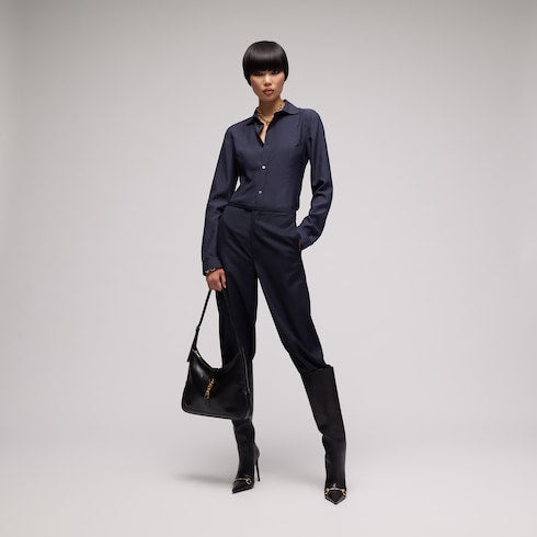 Silk poplin shirt