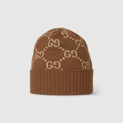 GG cashmere jacquard hat