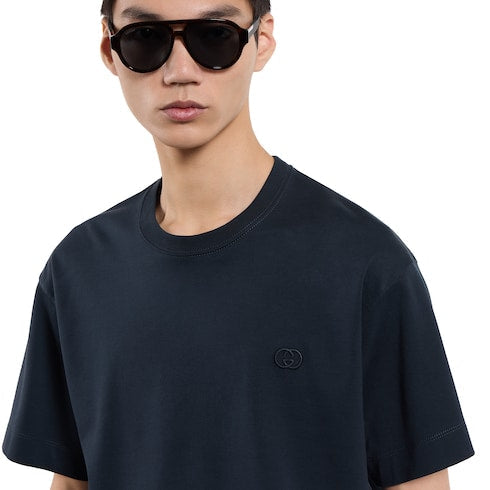 Cotton jersey T-shirt with embroidery