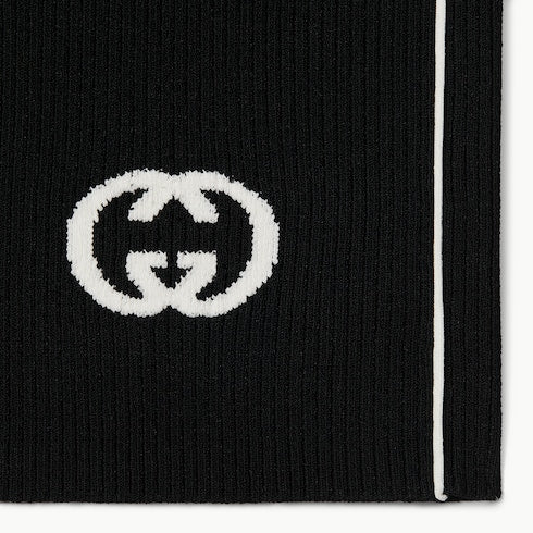 Ribbed shorts with intarsia
