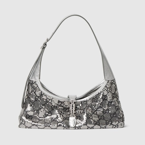 Jackie Slim metallic evening bag