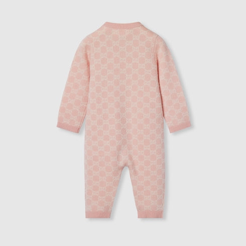 Baby GG wool jacquard one-piece