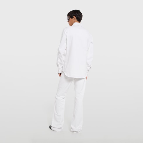 Washed certified cotton denim shirt