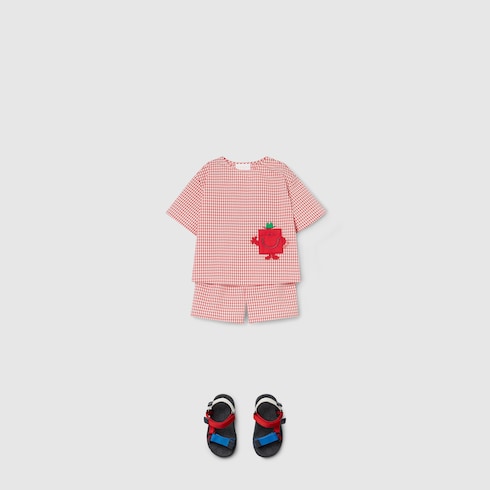 Baby gingham cotton shorts
