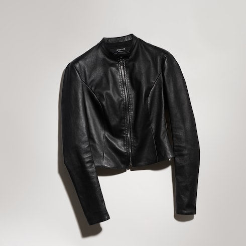 Lightweight stretch leather jacket