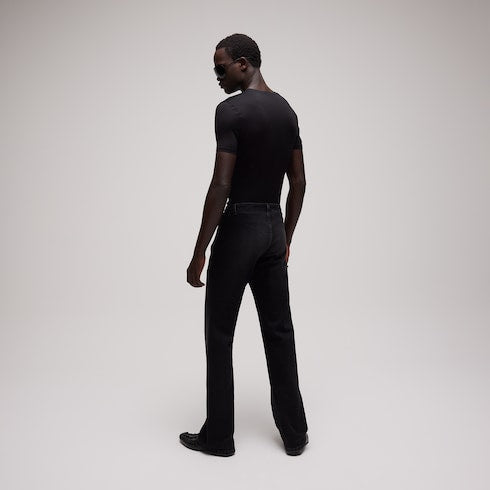 Stretch cotton denim pants
