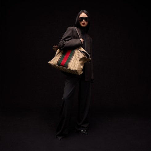 Medium GG duffle bag with Web