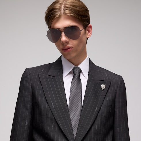 GG silk jacquard tie