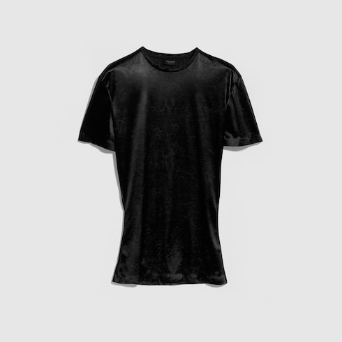 Stretch satin jersey T-shirt