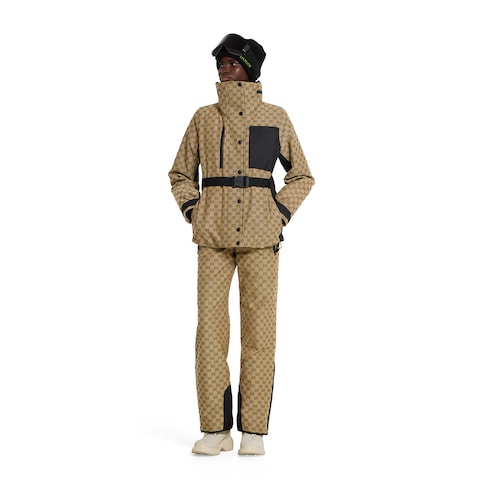 GG technical fabric jacquard jacket