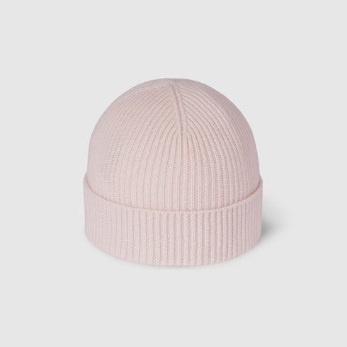 Cashmere hat with patch