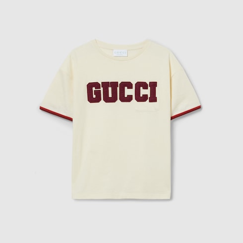 Children's cotton T-shirt with patch