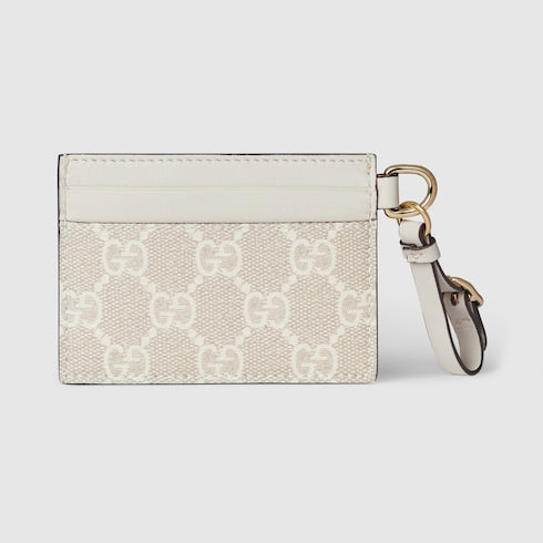 GG Emblem card case with strap