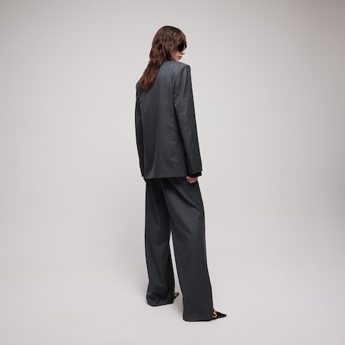 Pinstripe wool mohair pants