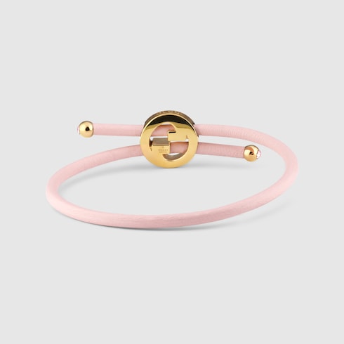 Bracelet with enamel Round Interlocking G