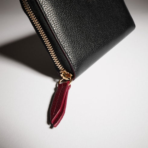 Bi-color GG Marmont zip around wallet