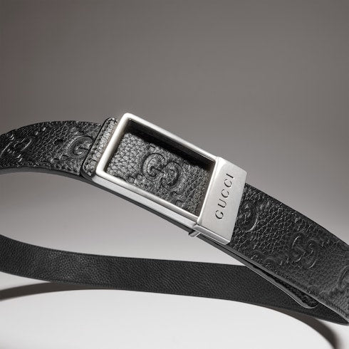 Reversible belt with rectangular buckle