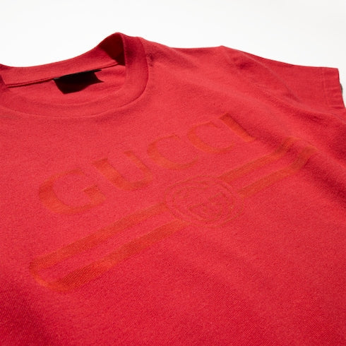 Cotton jersey T-shirt with devoré detail