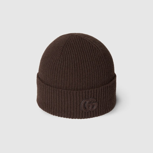 Cashmere hat with patch