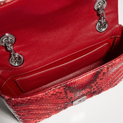 GG Marmont python small shoulder bag