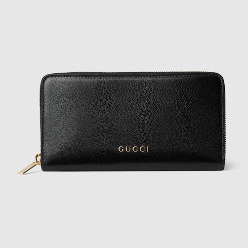 Zip around wallet with Gucci lettering