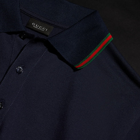 Cotton jersey piquet polo shirt