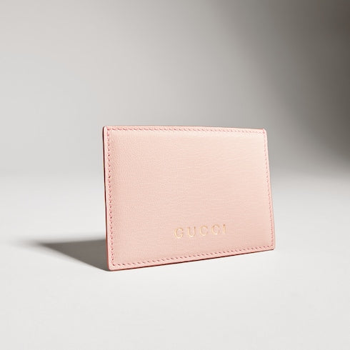 Card case with Gucci lettering