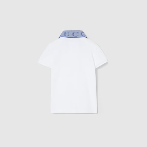 Baby cotton polo shirt with embroidery