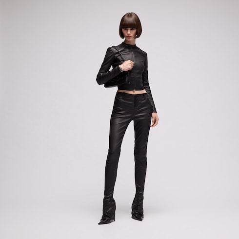 Lightweight stretch leather pants