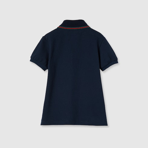 Children's cotton polo top with Web