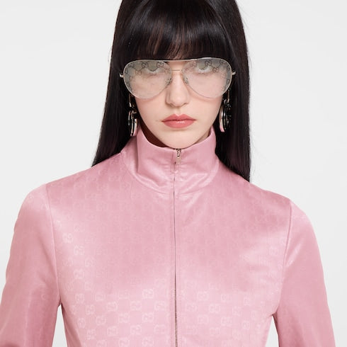 GG jersey jacquard zip jacket
