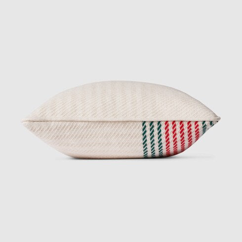 Cashmere jacquard cushion with Web