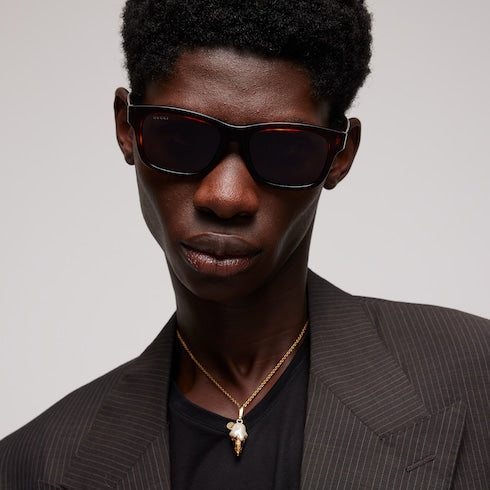 Rectangular-frame sunglasses