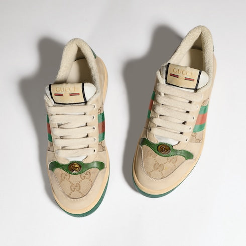 Butter Leather Women's Green Heel Screener Sneaker
