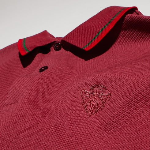 Cotton piquet polo shirt with embroidery