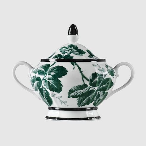 Green Herbarium Sugar Bowl