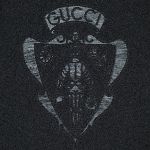 Cotton jersey T-shirt with devoré detail
