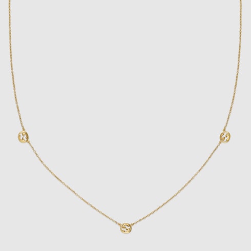 Gucci Interlocking 18k pendant necklace