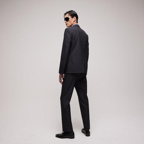 Wool single-breasted jacket