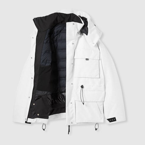 GG technical fabric jacquard jacket