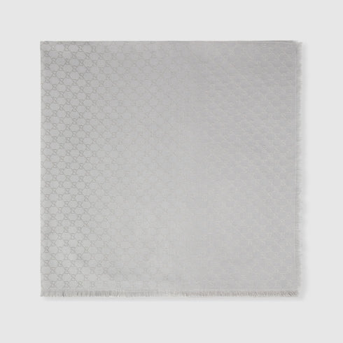 Printed GG cotton wool lamé shawl