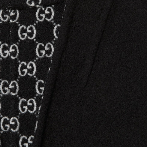 Reversible silk wool coat