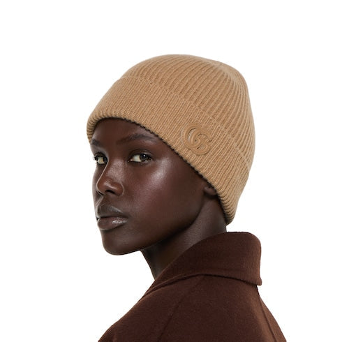 Cashmere hat with patch
